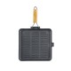 Grillpan gietijzer met opvouwbaar houten handvat, 24x24 cm | Grillpan gietijzer met opvouwbaar houten handvat, 24x24 cm | | |
