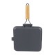 Grillpan gietijzer met opvouwbaar houten handvat, 24x24 cm | Grillpan gietijzer met opvouwbaar houten handvat, 24x24 cm | | |