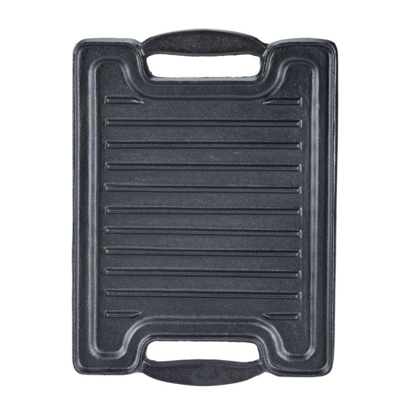Dubbelzijdige gietijzeren grillplaat, 36x25 cm - Productenvergelijking