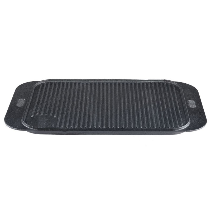Dubbelzijdige gietijzeren grillplaat, 48x26 cm - Productenvergelijking
